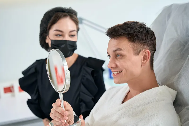 Patient receiving emergency dental care in Tulsa clinic
